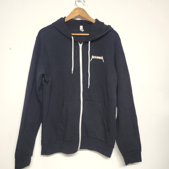 Mekanizm Workout  Bella Canvas Black Zip-Up Hoodie, NWOT - Picture 1 of 9